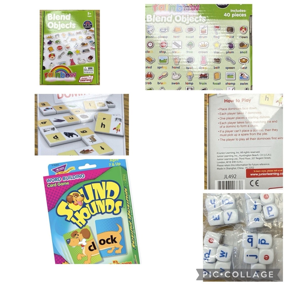 Phonics Learning Lot:  Dominoes, Rainbow Blends, Sound Hounds + Dice